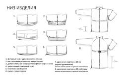 Оформление низа курток 